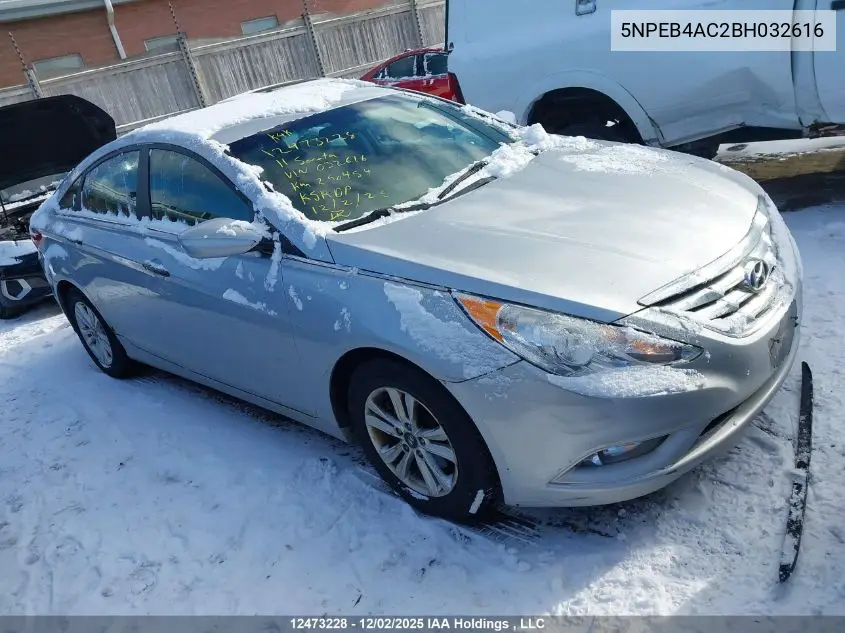 5NPEB4AC2BH032616 2011 Hyundai Sonata Gls