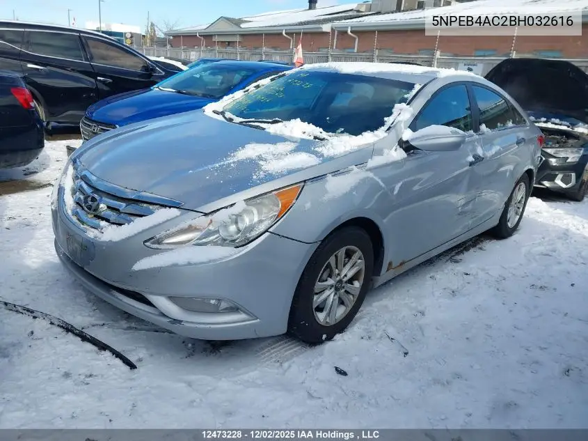 5NPEB4AC2BH032616 2011 Hyundai Sonata Gls