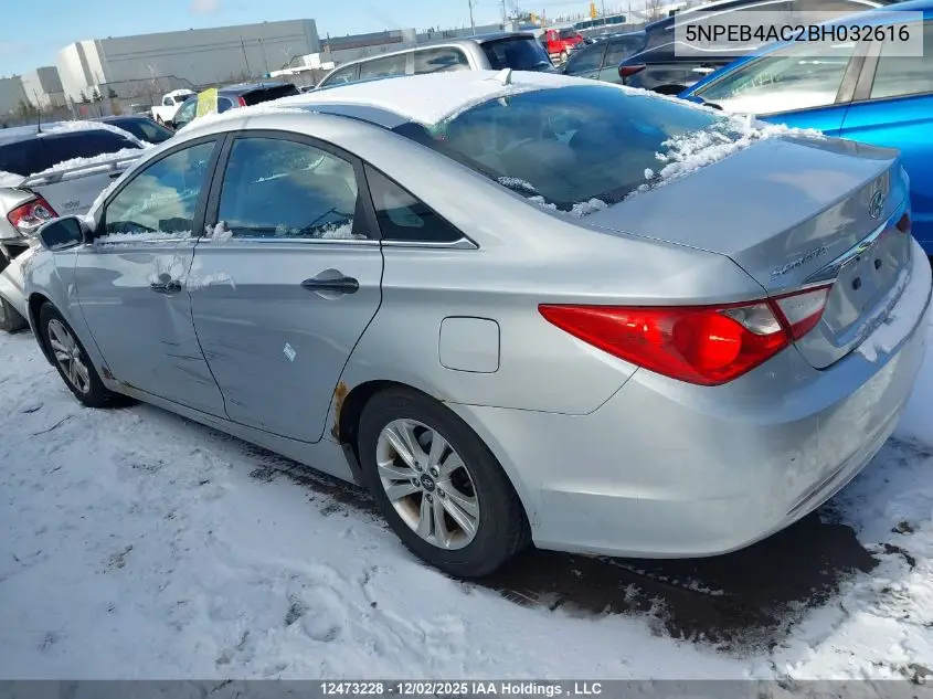 5NPEB4AC2BH032616 2011 Hyundai Sonata Gls