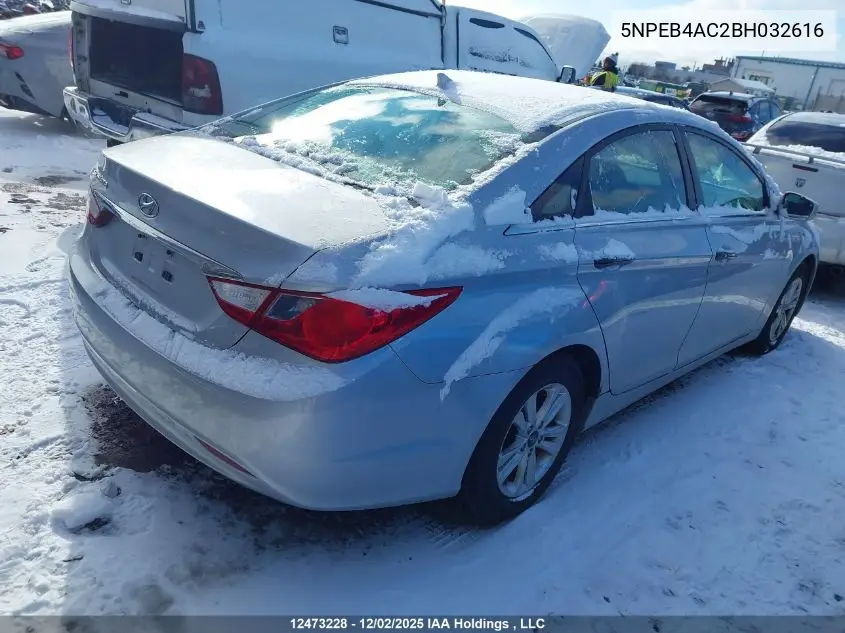 5NPEB4AC2BH032616 2011 Hyundai Sonata Gls
