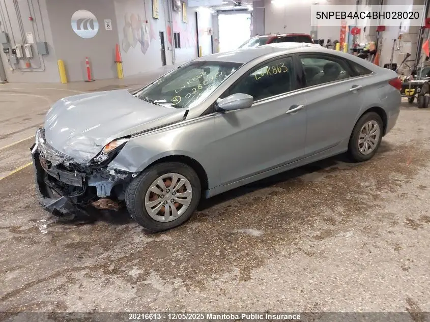 5NPEB4AC4BH028020 2011 Hyundai Sonata Gl