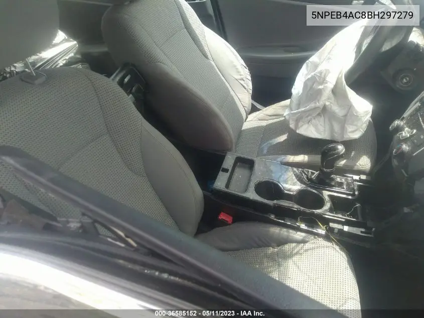 5NPEB4AC8BH297279 2011 Hyundai Sonata Gls