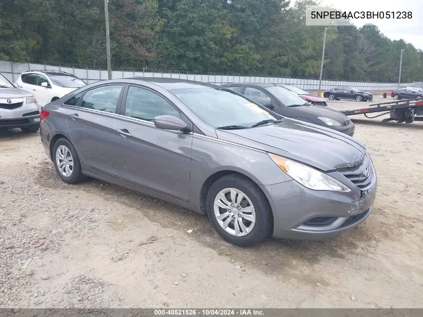 5NPEB4AC3BH051238 2011 Hyundai Sonata Gls