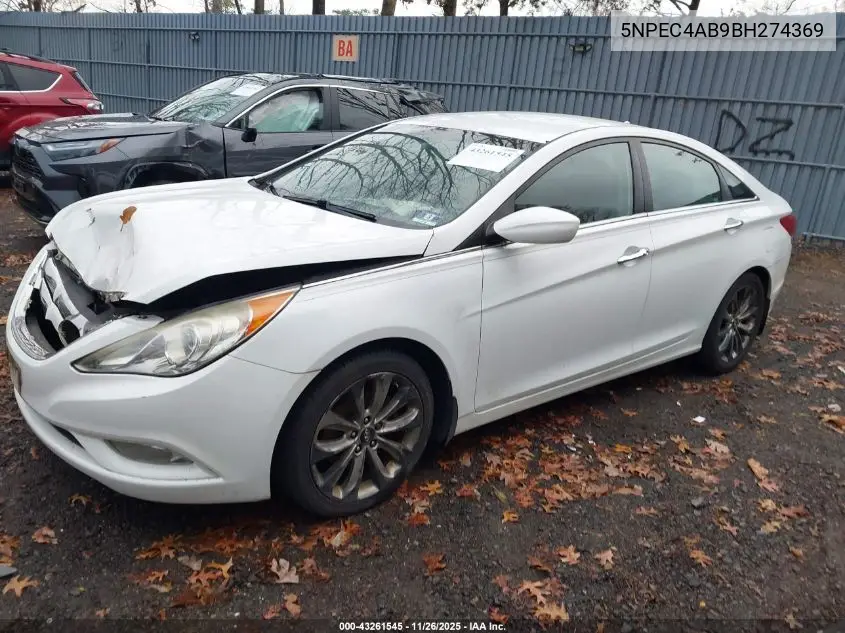 5NPEC4AB9BH274369 2011 Hyundai Sonata Se 2.0T