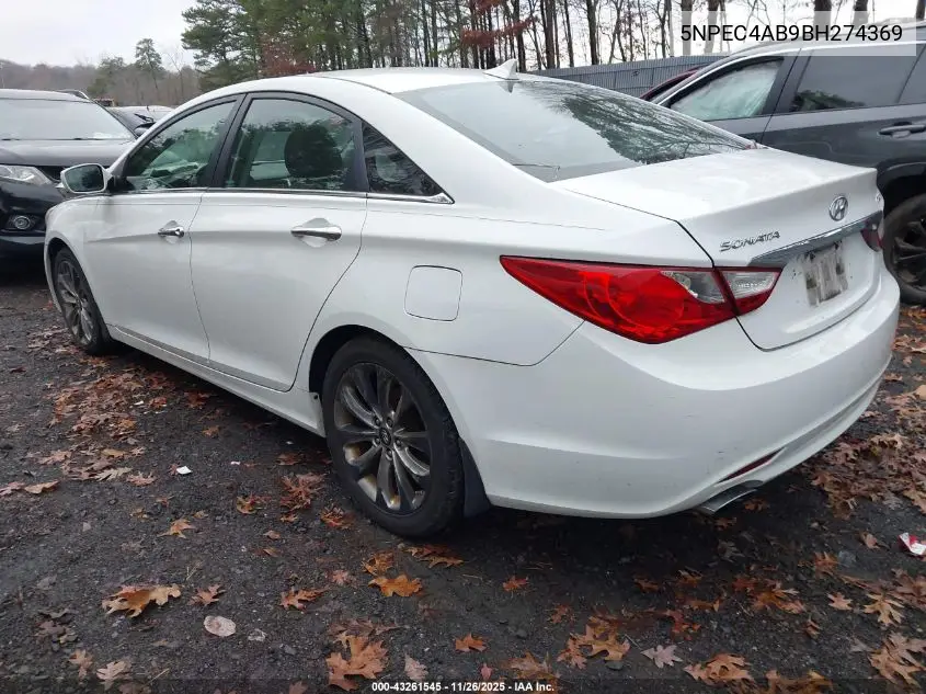 5NPEC4AB9BH274369 2011 Hyundai Sonata Se 2.0T