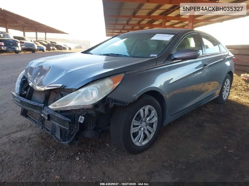 5NPEB4ACXBH035327 2011 Hyundai Sonata Gls