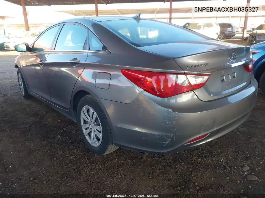 5NPEB4ACXBH035327 2011 Hyundai Sonata Gls