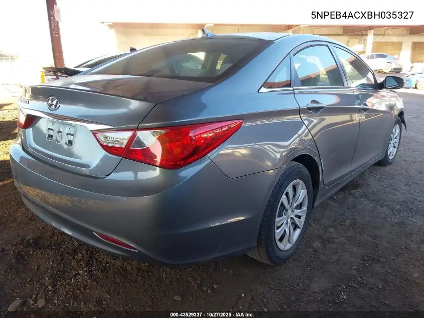 5NPEB4ACXBH035327 2011 Hyundai Sonata Gls