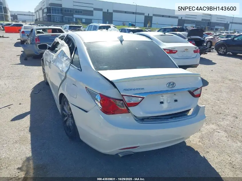 5NPEC4AC9BH143600 2011 Hyundai Sonata Se