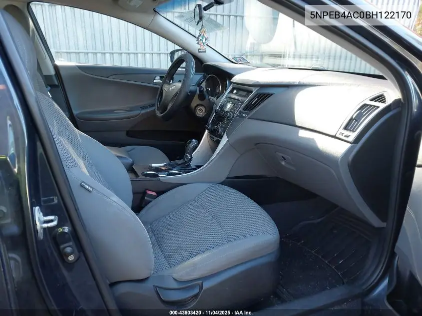 5NPEB4AC0BH122170 2011 Hyundai Sonata Gls