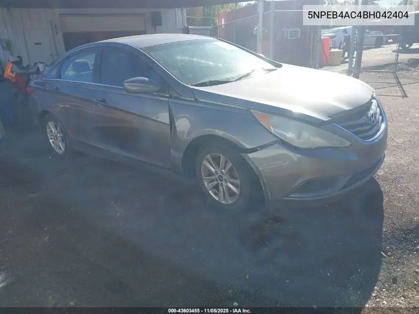 5NPEB4AC4BH042404 2011 Hyundai Sonata Gls