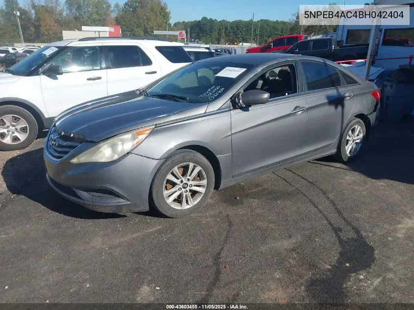 5NPEB4AC4BH042404 2011 Hyundai Sonata Gls