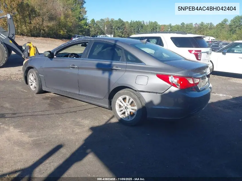 5NPEB4AC4BH042404 2011 Hyundai Sonata Gls