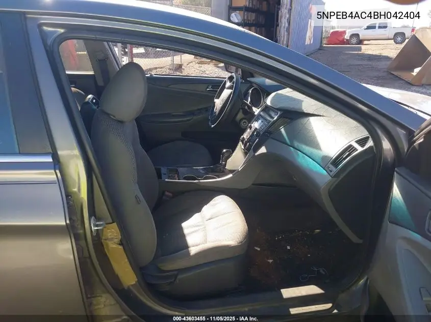 5NPEB4AC4BH042404 2011 Hyundai Sonata Gls