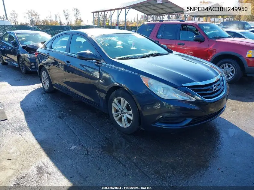 5NPEB4AC3BH249950 2011 Hyundai Sonata Gls