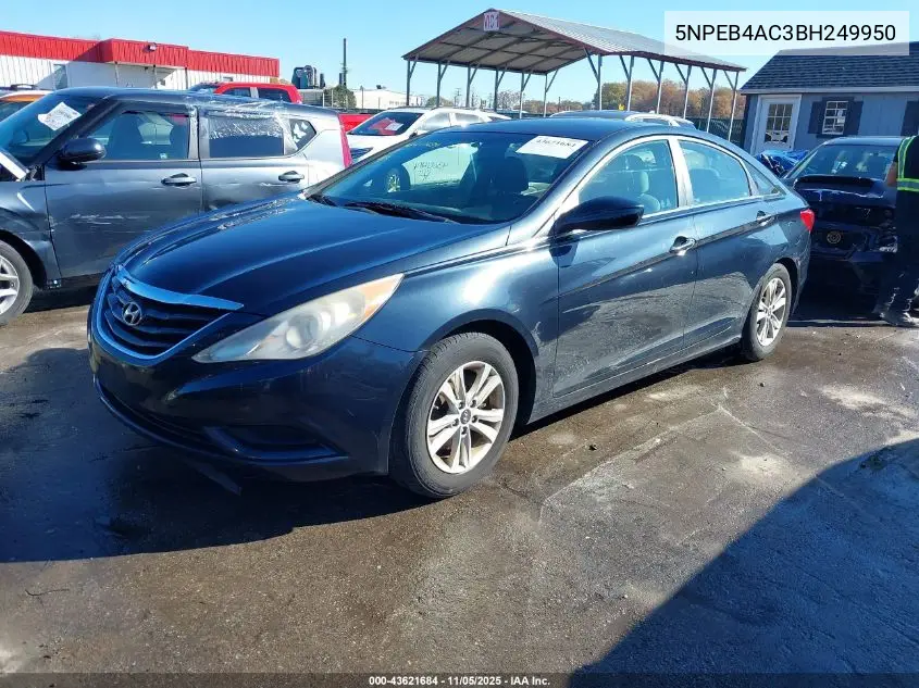 5NPEB4AC3BH249950 2011 Hyundai Sonata Gls