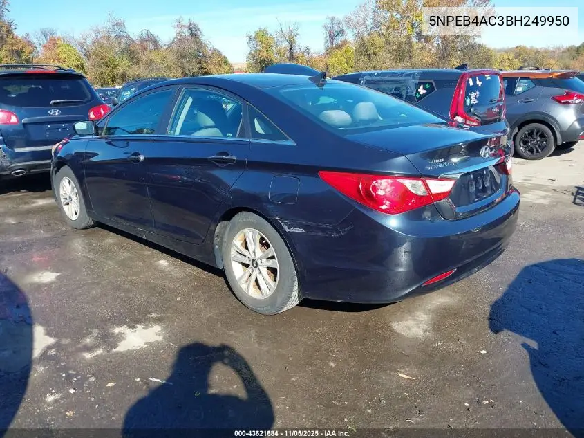 5NPEB4AC3BH249950 2011 Hyundai Sonata Gls