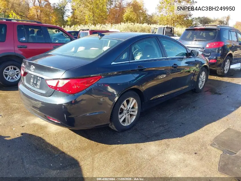 5NPEB4AC3BH249950 2011 Hyundai Sonata Gls
