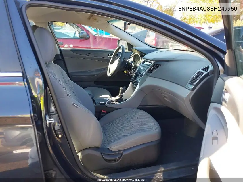 5NPEB4AC3BH249950 2011 Hyundai Sonata Gls