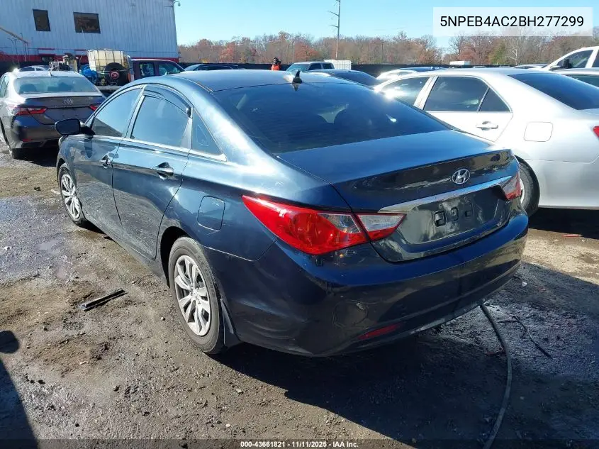 5NPEB4AC2BH277299 2011 Hyundai Sonata Gls