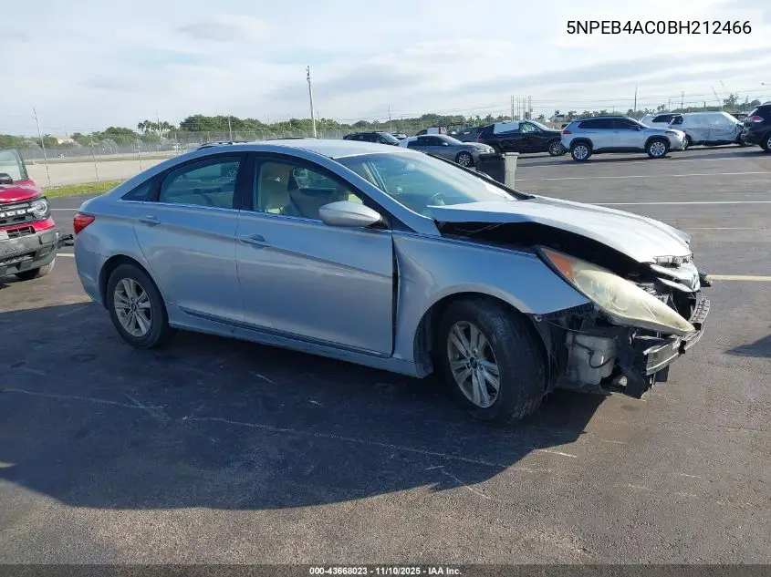 5NPEB4AC0BH212466 2011 Hyundai Sonata Gls