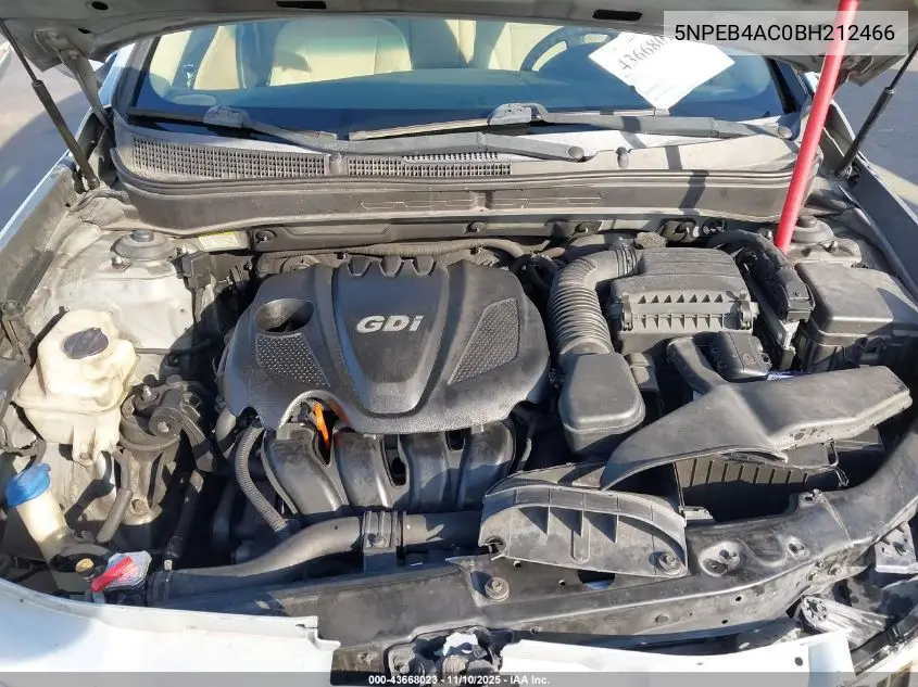 5NPEB4AC0BH212466 2011 Hyundai Sonata Gls