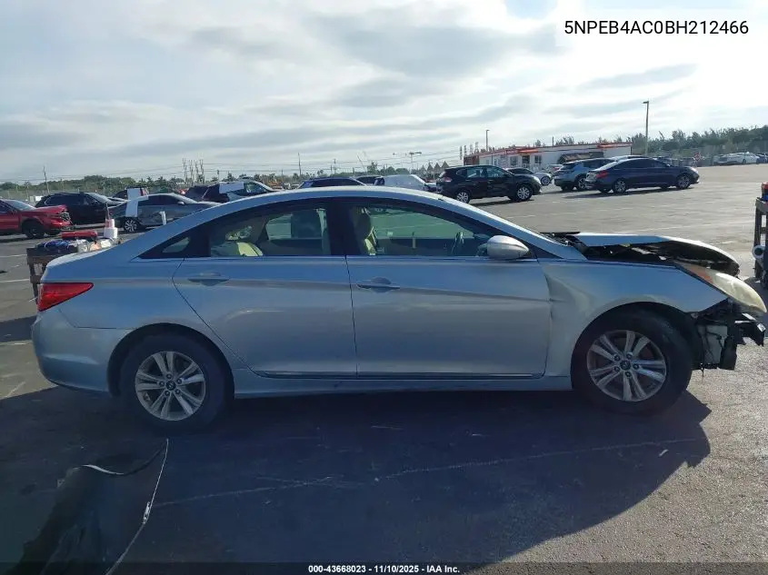5NPEB4AC0BH212466 2011 Hyundai Sonata Gls