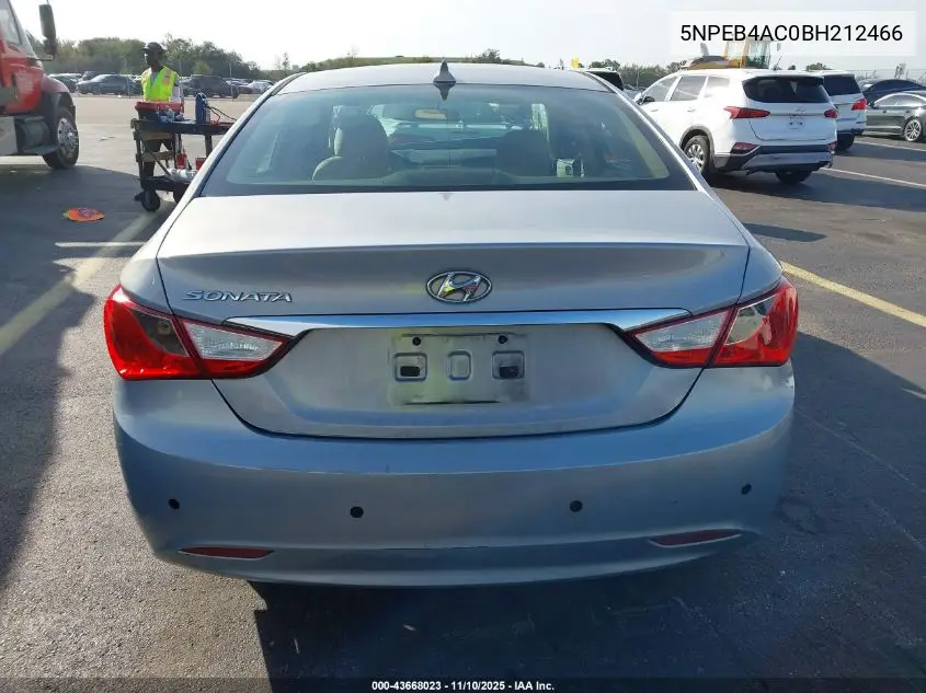 5NPEB4AC0BH212466 2011 Hyundai Sonata Gls
