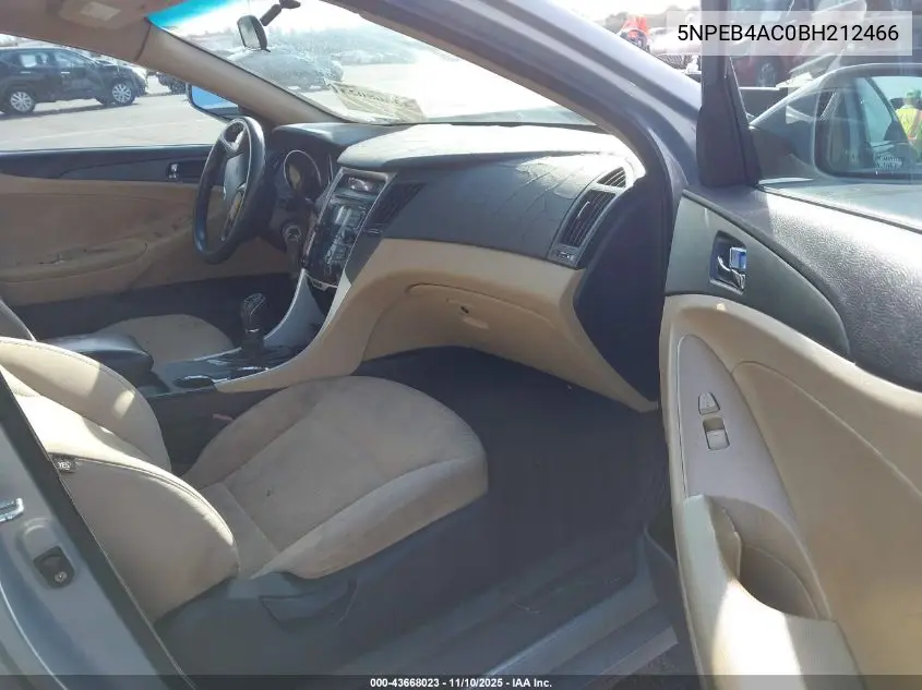 5NPEB4AC0BH212466 2011 Hyundai Sonata Gls