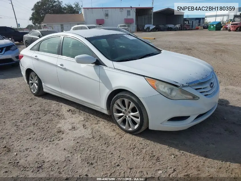 5NPEB4AC2BH180359 2011 Hyundai Sonata Gls