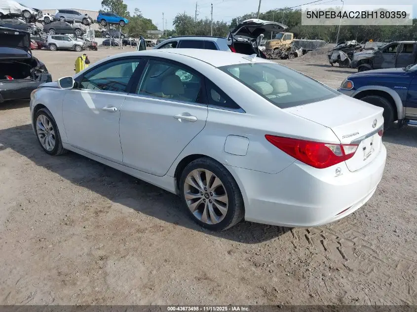 5NPEB4AC2BH180359 2011 Hyundai Sonata Gls