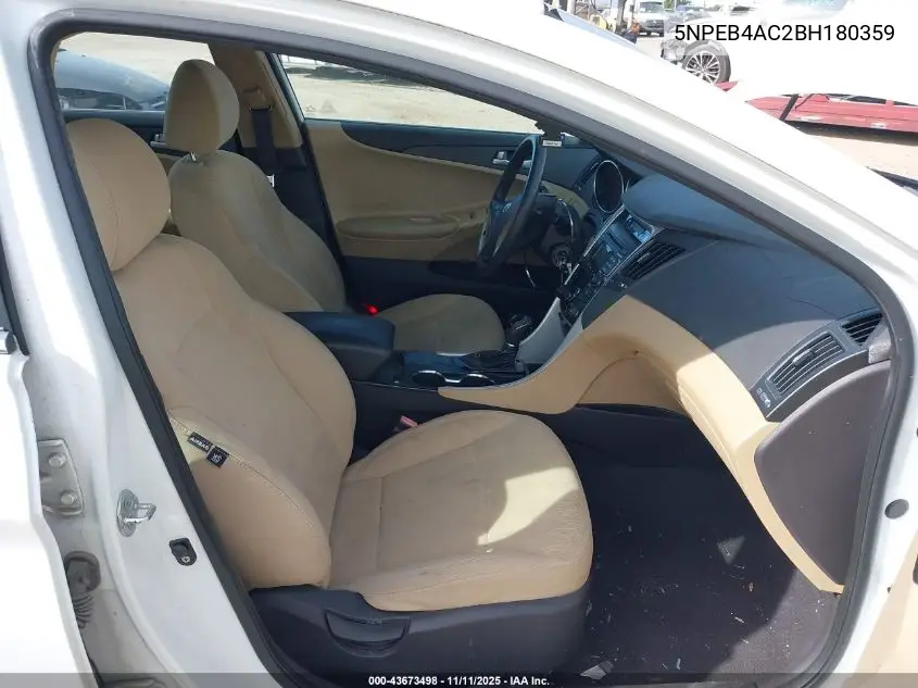 5NPEB4AC2BH180359 2011 Hyundai Sonata Gls