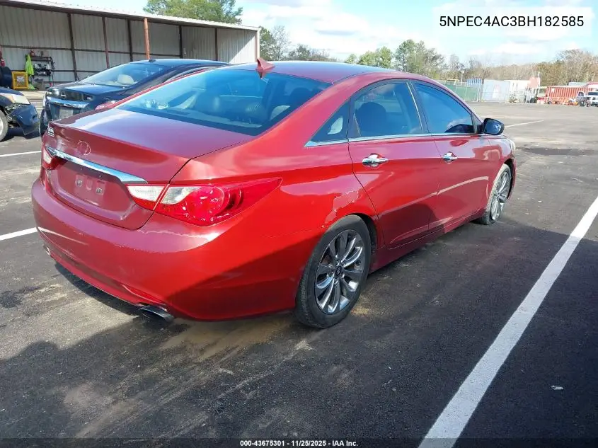5NPEC4AC3BH182585 2011 Hyundai Sonata Se