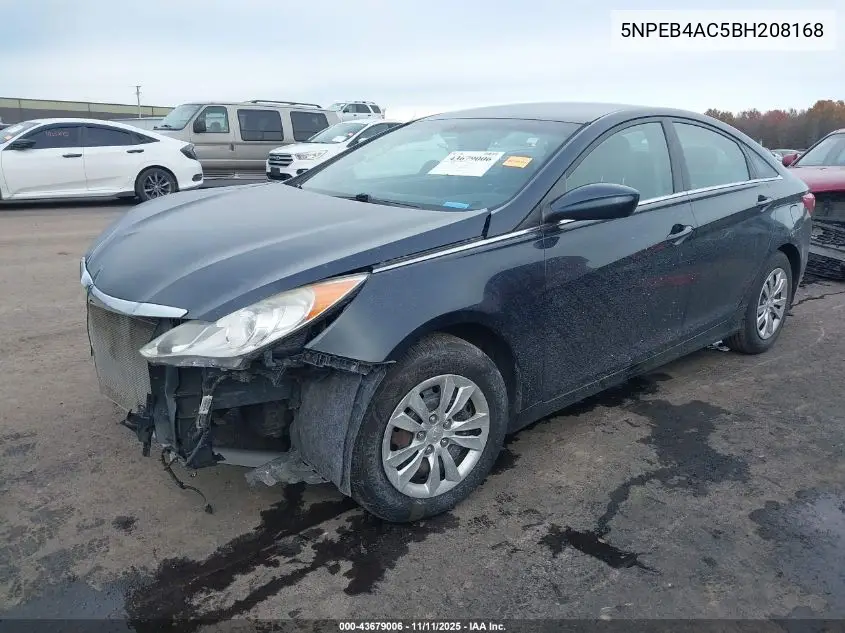 5NPEB4AC5BH208168 2011 Hyundai Sonata Gls