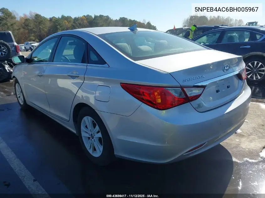 5NPEB4AC6BH005967 2011 Hyundai Sonata Gls