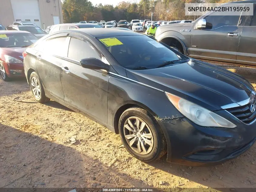 5NPEB4AC2BH195959 2011 Hyundai Sonata Gls