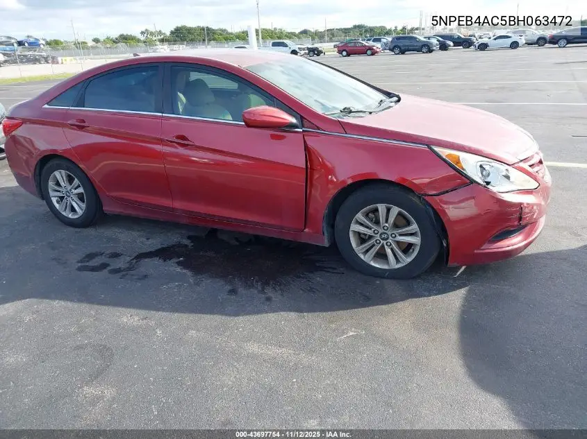 5NPEB4AC5BH063472 2011 Hyundai Sonata Gls