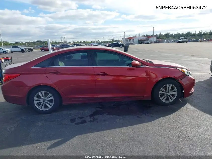 5NPEB4AC5BH063472 2011 Hyundai Sonata Gls
