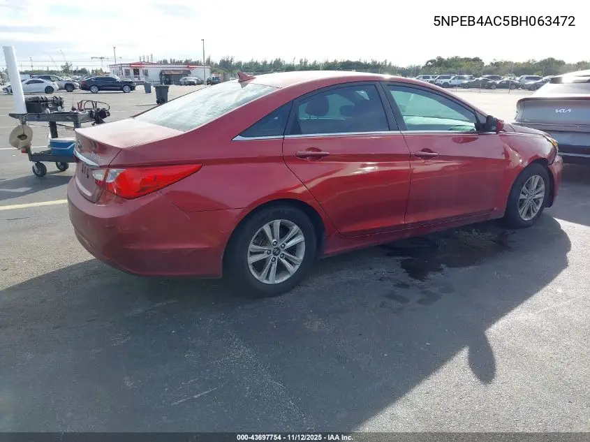 5NPEB4AC5BH063472 2011 Hyundai Sonata Gls