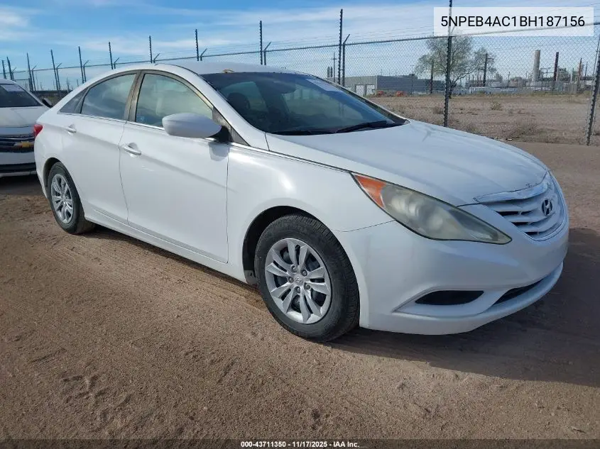 5NPEB4AC1BH187156 2011 Hyundai Sonata Gls