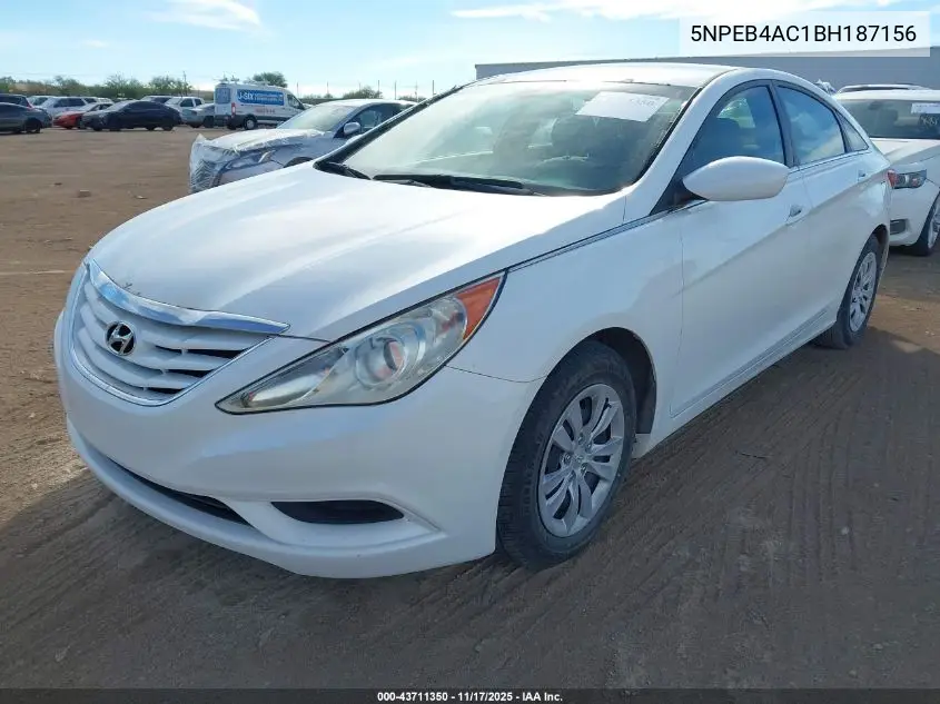 5NPEB4AC1BH187156 2011 Hyundai Sonata Gls