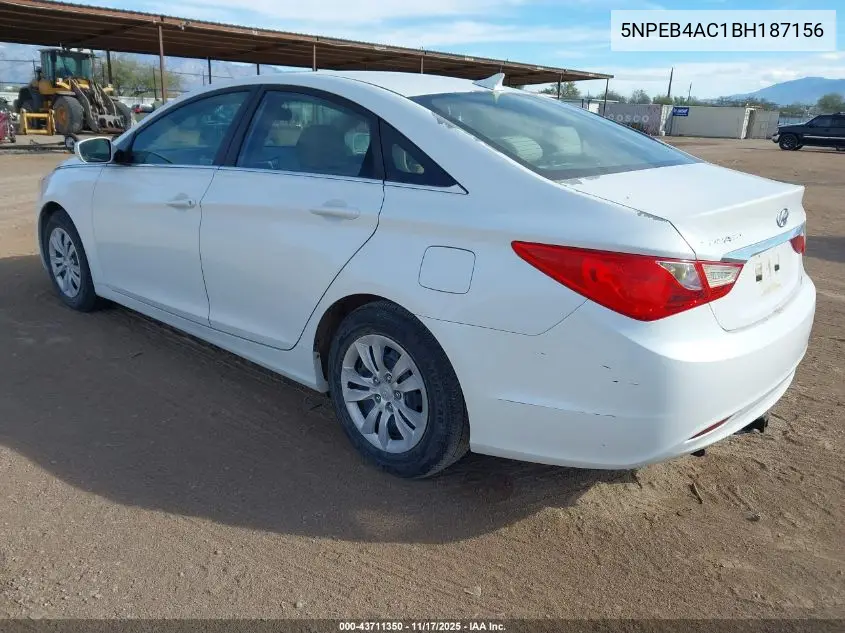 5NPEB4AC1BH187156 2011 Hyundai Sonata Gls
