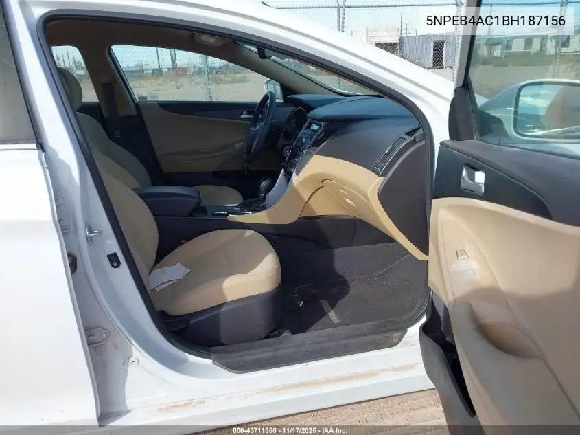 5NPEB4AC1BH187156 2011 Hyundai Sonata Gls