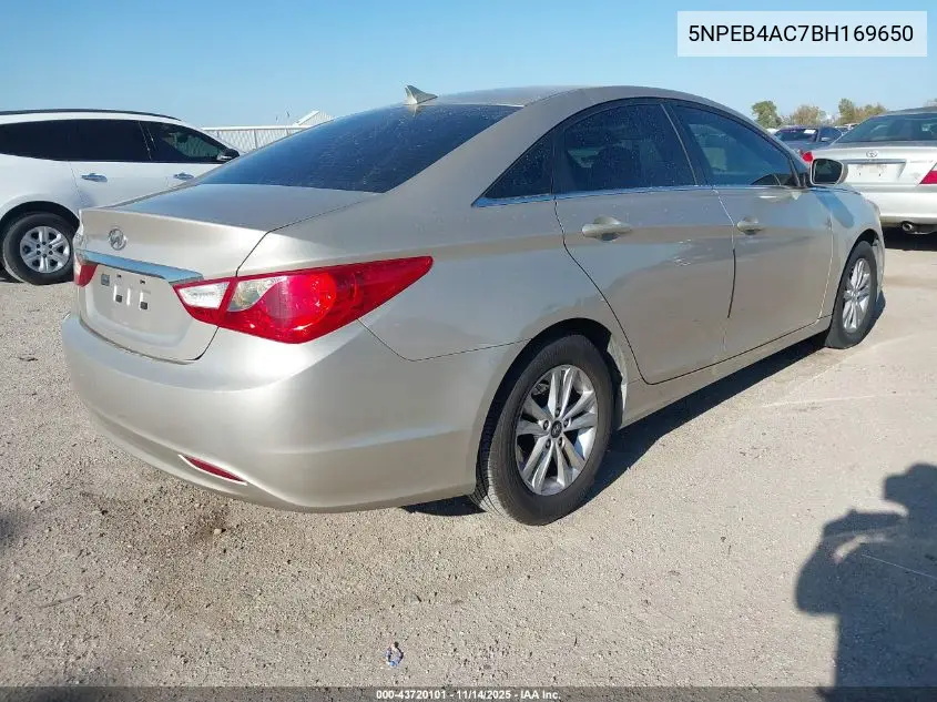 5NPEB4AC7BH169650 2011 Hyundai Sonata Gls