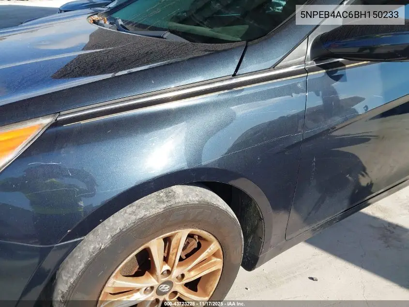 5NPEB4AC6BH150233 2011 Hyundai Sonata Gls