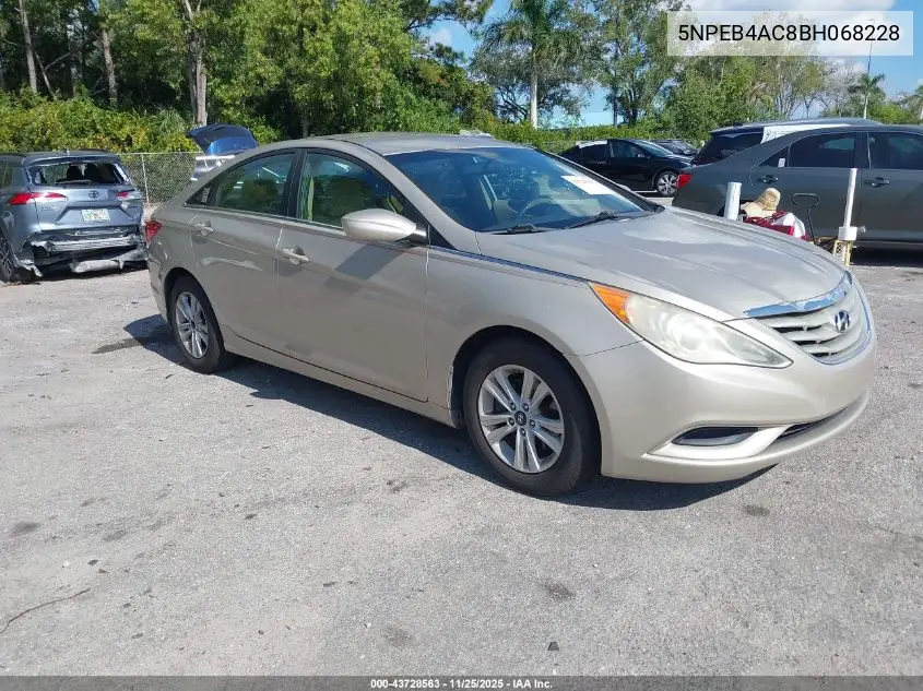 5NPEB4AC8BH068228 2011 Hyundai Sonata Gls