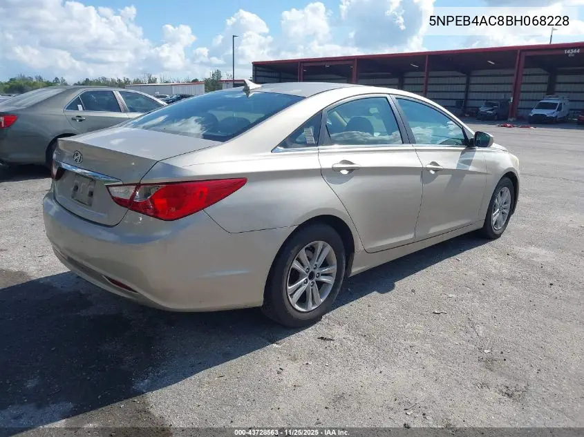 5NPEB4AC8BH068228 2011 Hyundai Sonata Gls