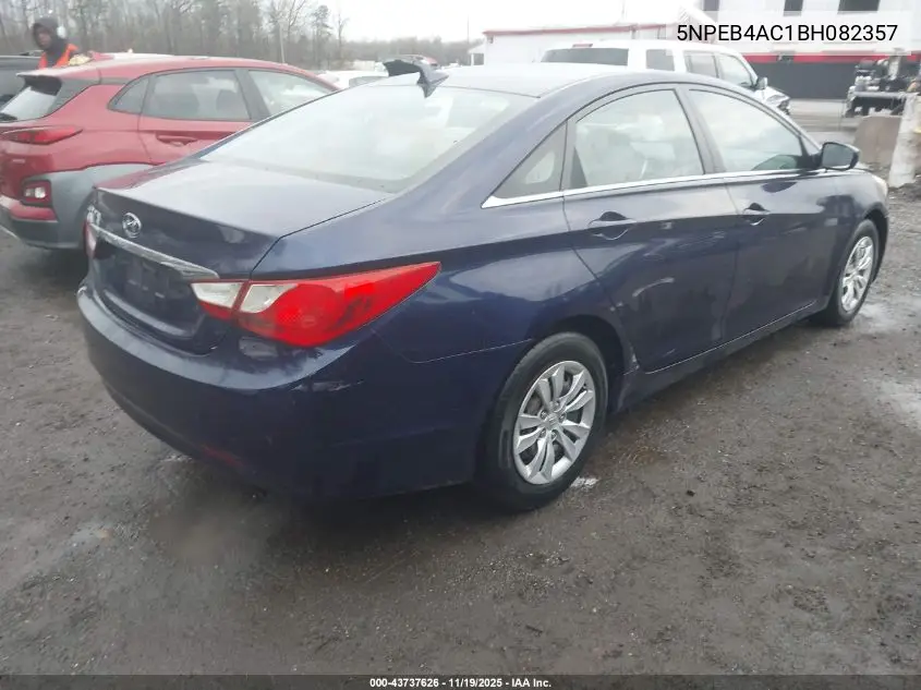 5NPEB4AC1BH082357 2011 Hyundai Sonata Gls
