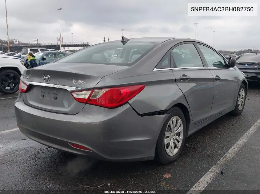 5NPEB4AC3BH082750 2011 Hyundai Sonata Gls