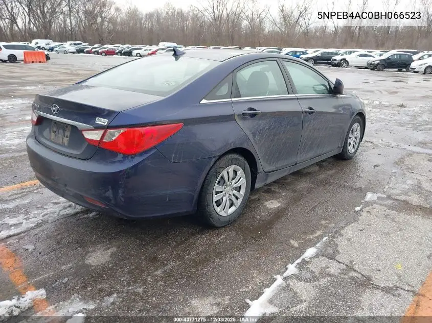 5NPEB4AC0BH066523 2011 Hyundai Sonata Gls